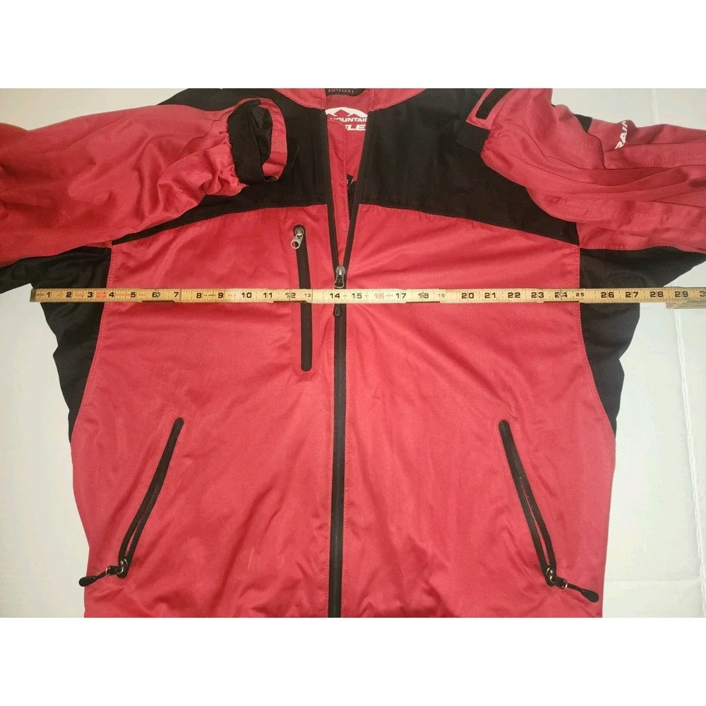 Mens Sun Mountain RainFlex Waterproof Golf Bomber jacket Red Black trim size L